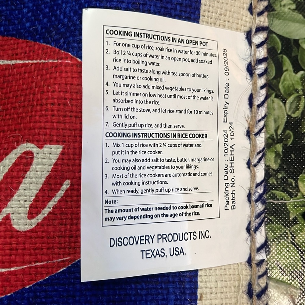 Sheha Basmati Rice Bag - Picture 13 of 17